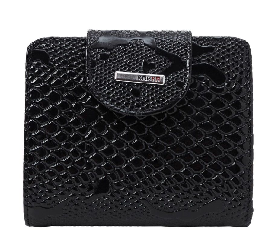 2007-013 Портмоне женское KARYA (Черный/12*10*3/натуральная кожа)