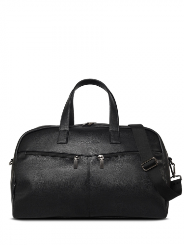 2-315 Сумка дорожная экокожа (черный) (черный/47*32*25/Экокожа/ANTAN)