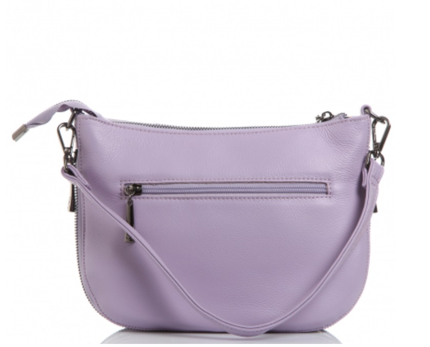 909К Сумка женская натуральная кожа (lavander) (Сиреневый/натуральная кожа)