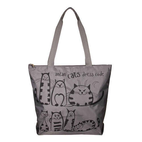 1-111 Сумка молодёжная (Дворовая компания/серый) (серый/36*43*12/текстиль/ANTAN)