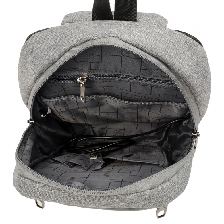 1206 (GREY) Рюкзак на одной лямке ARISTOCRAT (Серый/20*30*10/полиэстер/4 литра/ARISTOCRAT )