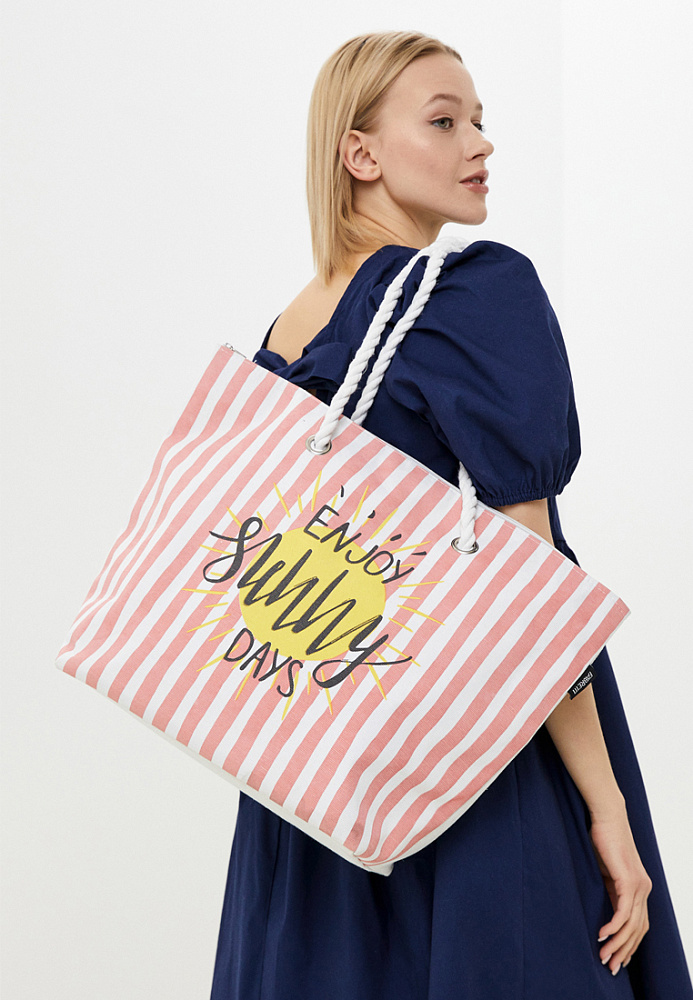 CB10-16 FABRETTI Сумка полиэстер (Розовый/38*36*17/полиэстер)