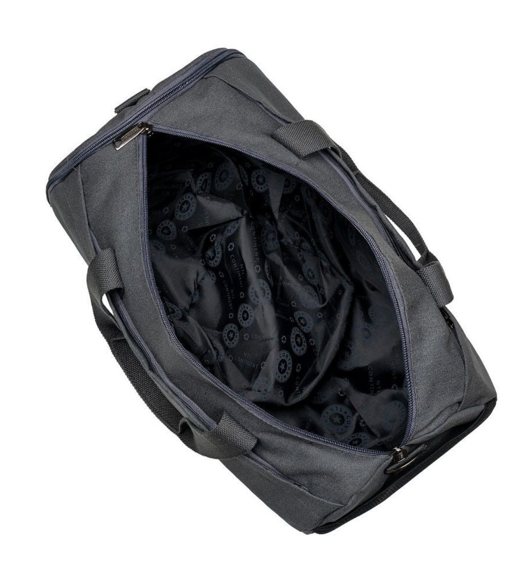 М-710 Сумка спортивная брезент серый (Серый/43*25*25/брезент/NTL Continent)