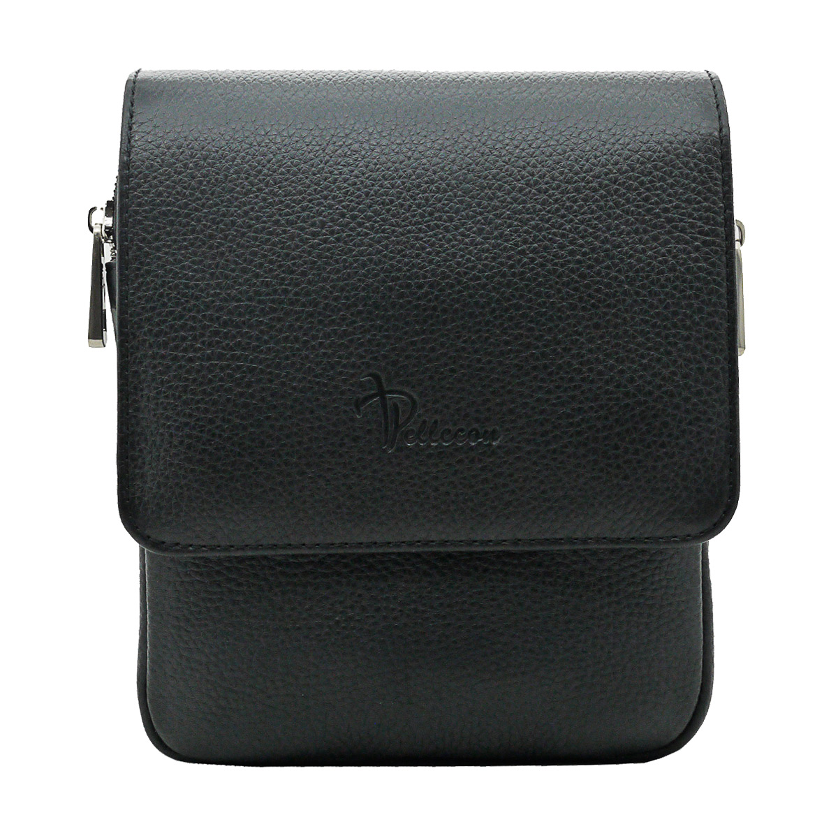 102-81594-1 Сумка мужская (Пеллекон) (Черный/17*20*6,5/натуральная кожа)