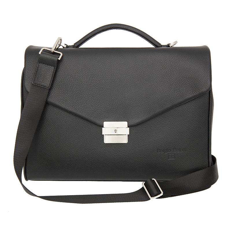 7063 (Napoli black) Портфель Sergio Belotti (черный/40*30*10,5/натуральная кожа/Sergio Belotti)