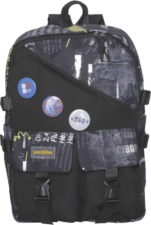 12297 черно-желтый Молодежный рюкзак MERLIN  (Черный/желтый/27*38*13/полиэстер/MERLIN)