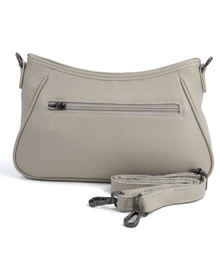 275К Сумка женская натуральная кожа (milk) (Бежевый/натуральная кожа)