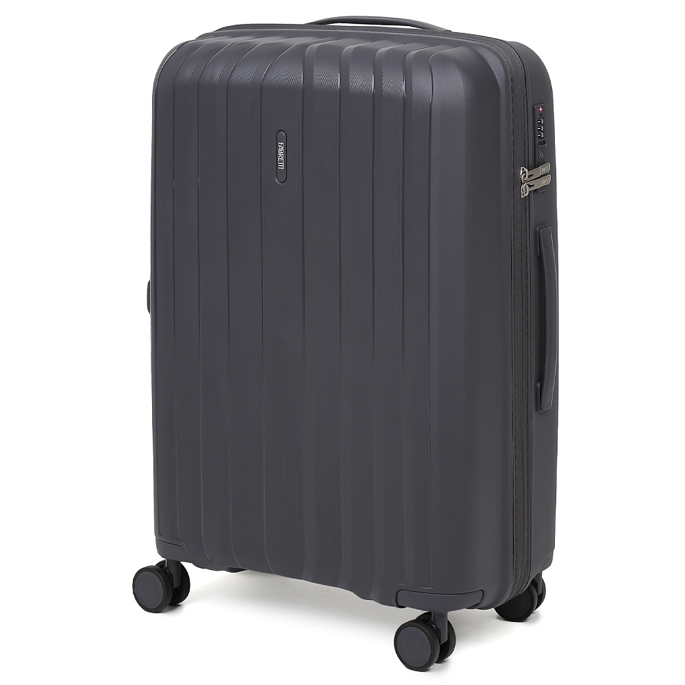 FT2125-28-3 FABRETTI Чемодан 4-х колесный 100% полипропилен (серый тёмный)