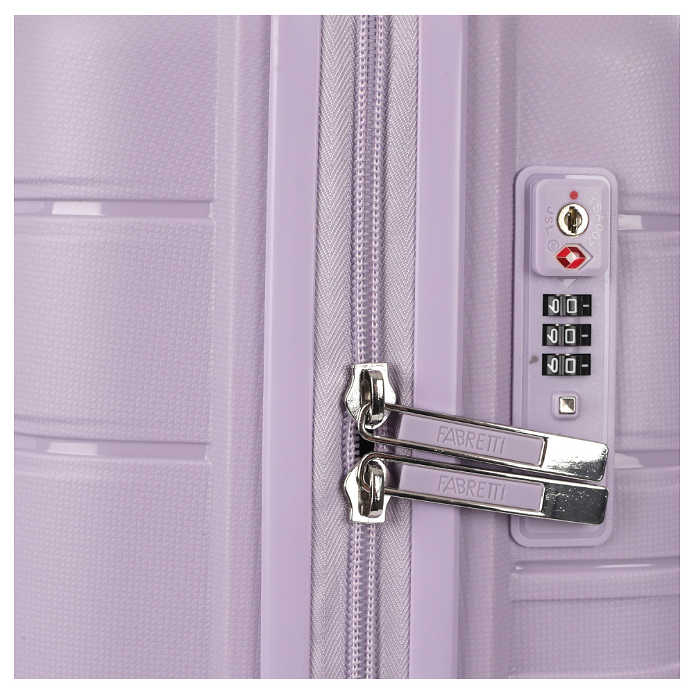EN9520-20-10 Чемодан 4-х колесный 100% полипропилен FABRETTI (Сиреневый/39*54*21/полипропилен/S/FABRETTI)