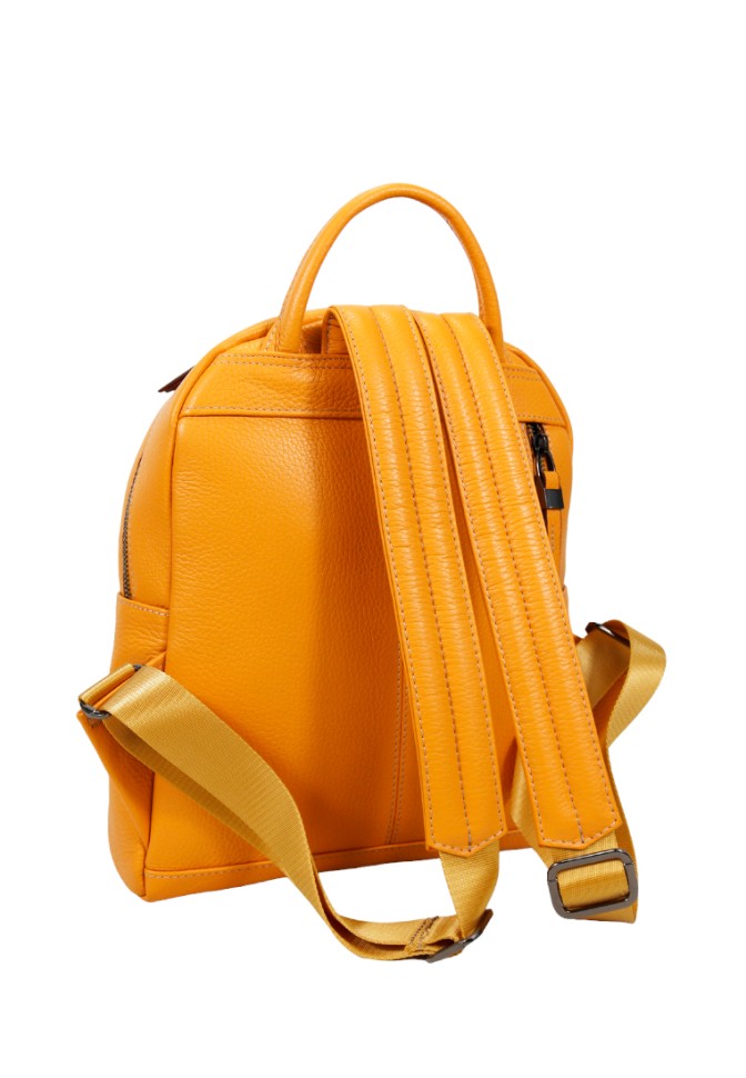 6008-56 Рюкзак женский натуральная кожа. KARYA (Жёлтый/27*30*13/натуральная кожа/KARYA)