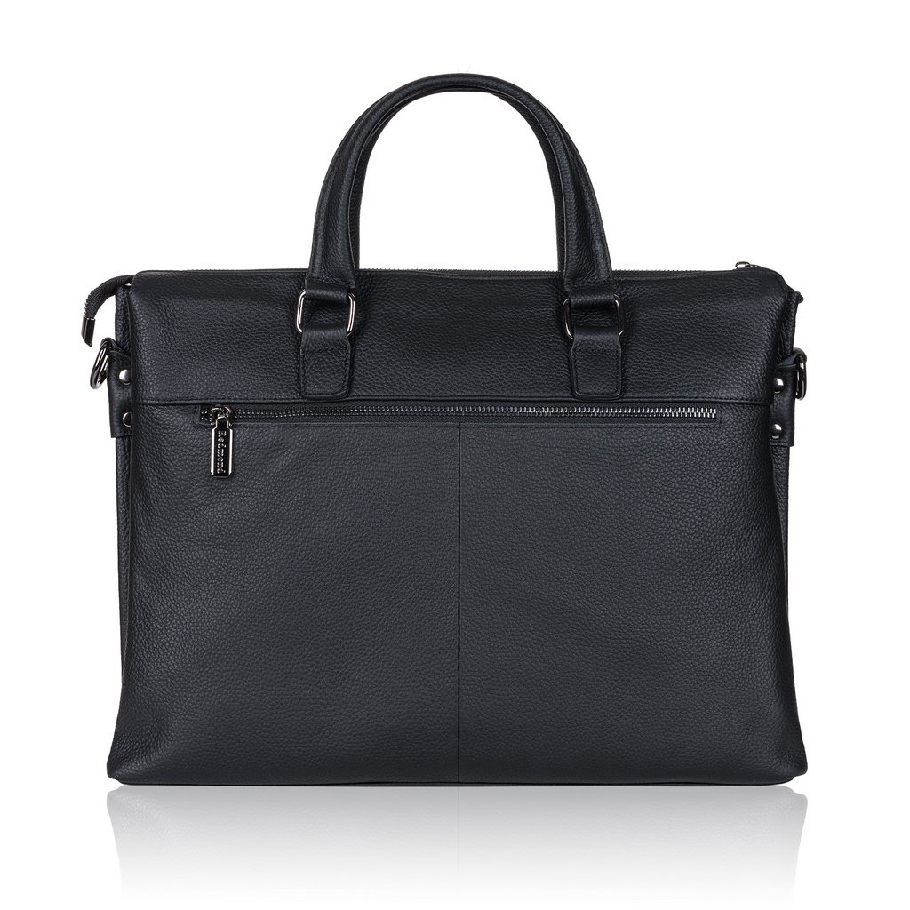 8018 Сумка мужская натуральная кожа (черный/40*30*9/натуральная кожа/Redmond)