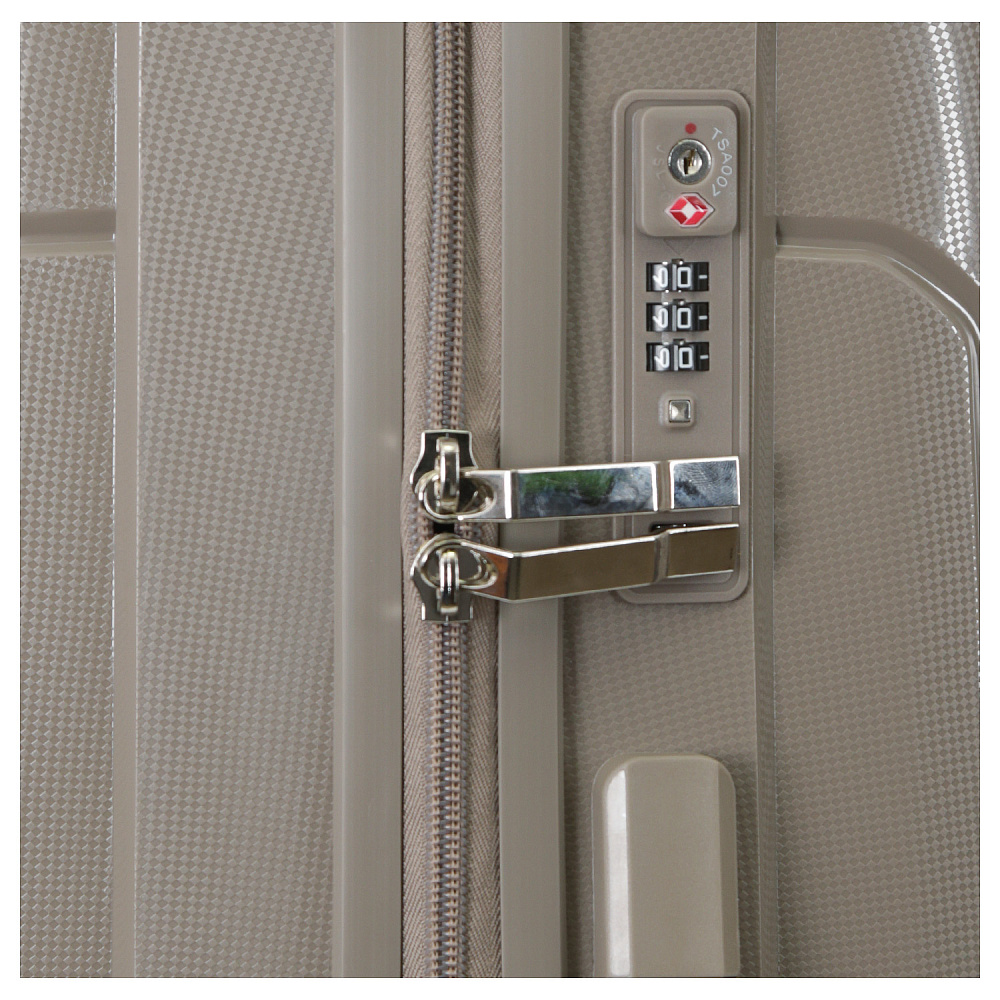 EN8520-28-13 Чемодан 4-х колесный 100% полипропилен FABRETTI  (Бежевый/53*80*30/полипропилен/L)