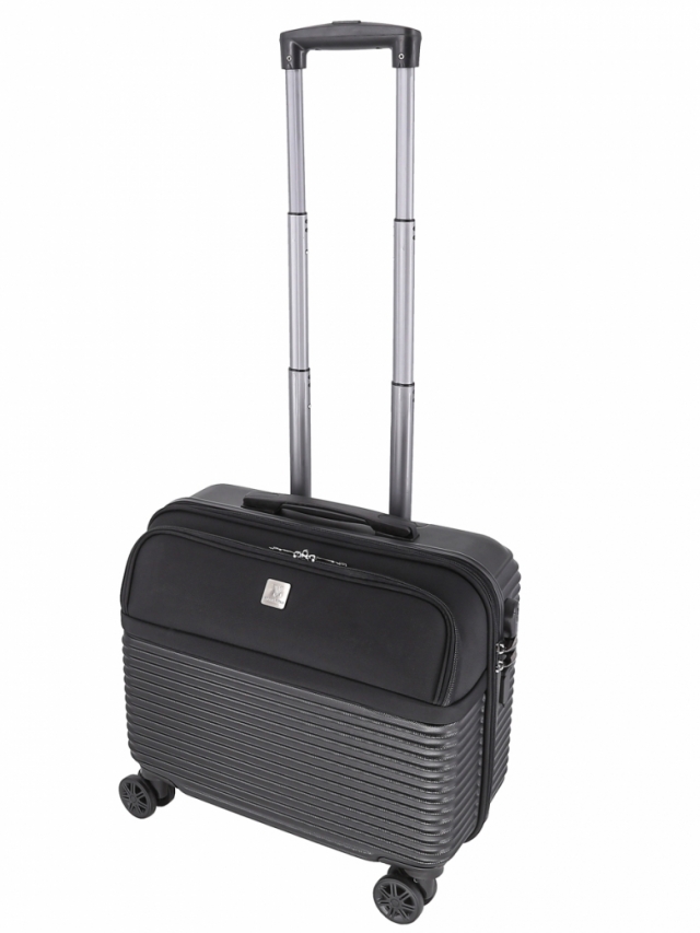 14191_17/черный Кейс-Пилот 4кол.ткань+пластик,17VIP COLLECTION (черный/44*45*23/полипропилен/S/2,7 кг/45 литров/VIP COLLECTION)