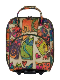 М-7316 Сумка на колесах дизайн кошки бежевый (бежевый/43*29*22/полиэстер/NTL Continent)