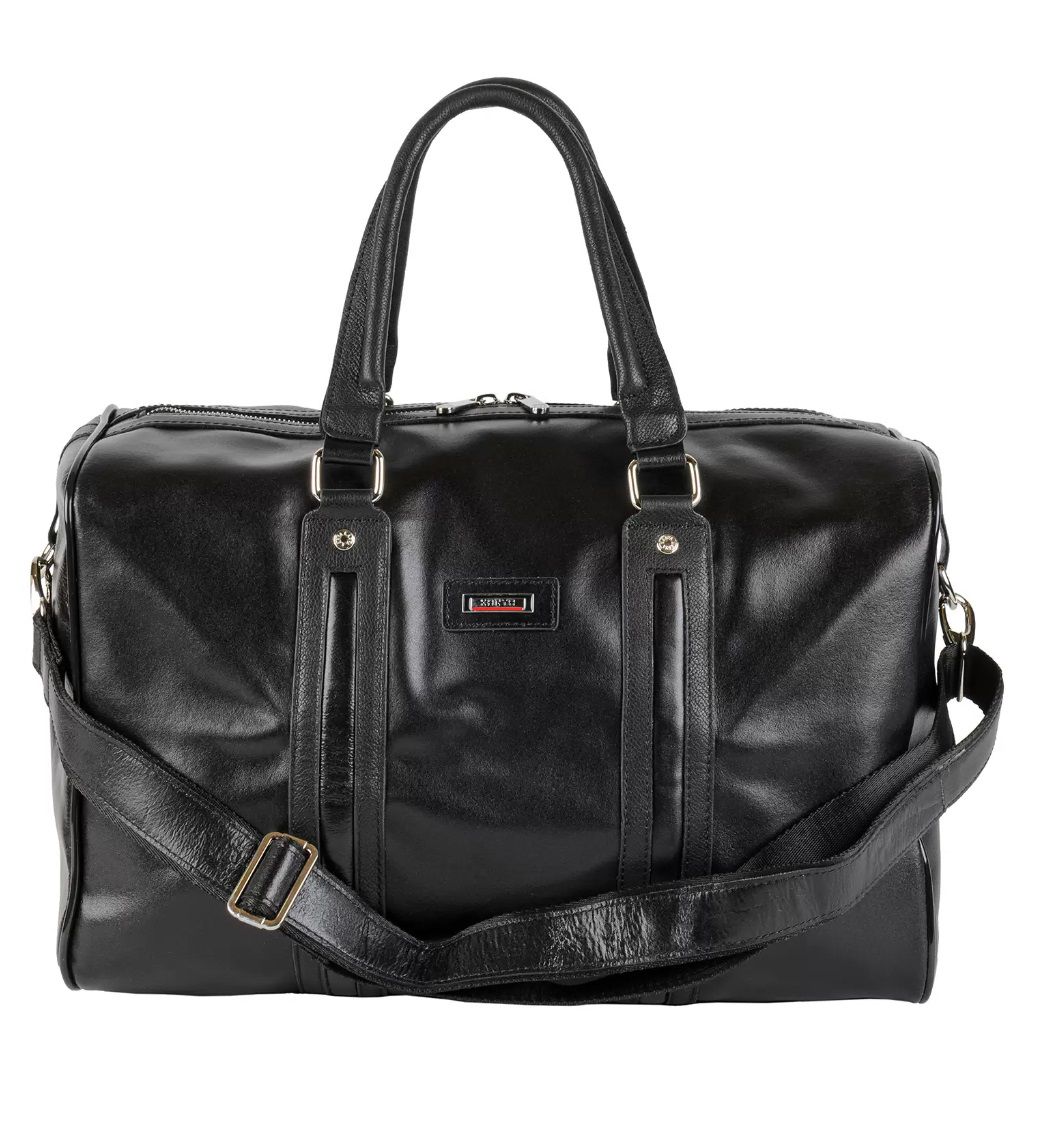 8550 чёрная Сумка дорожная KARYA (Черный/40*35*20/натуральная кожа/KARYA)