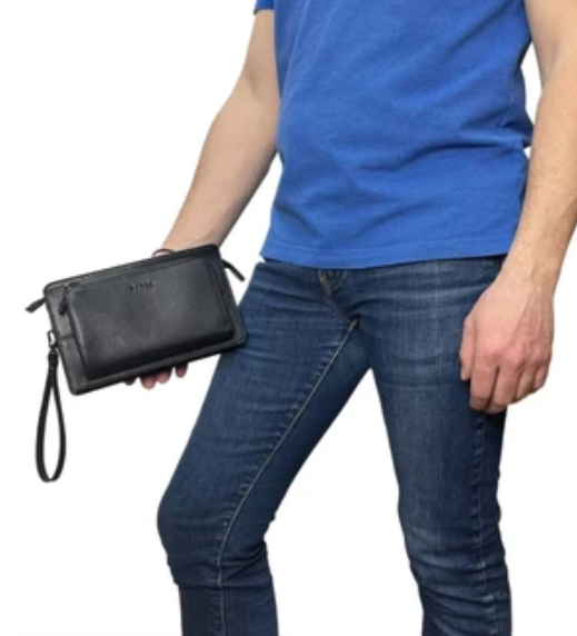 0888-45 Сумка-клатч мужская KARYA (Черный/23*14*8/натуральная кожа)