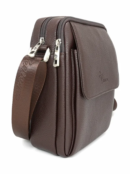 812-81435-2 Сумка мужская (Пеллекон) (Коричневый/18,5*24*5,5/Экокожа/PELLECON)