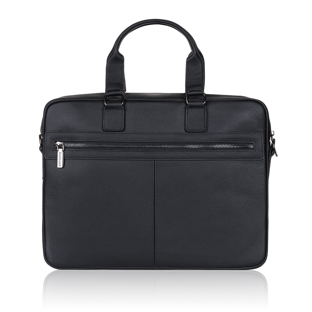 8688 Сумка мужская деловая а4 натуральная кожа (черный/39*33*6/натуральная кожа/Redmond)