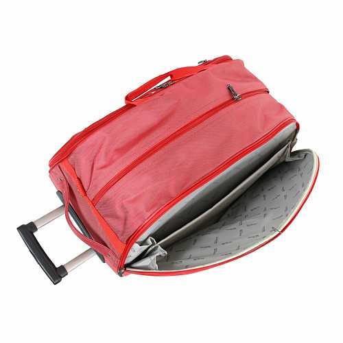 7019.5 (красная) сумка дублир.колесная Регата текстиль (Красный/58*34*30/полиэстер/3,1 кг/59 литров/Polar)