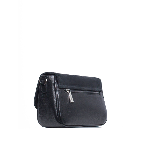 3246LNC Сумка женская замша (Черный) (Черный/натуральная замша/кожа/Richet)