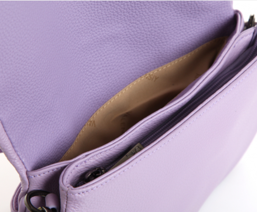 20208К Сумка женская натуральная кожа (lavander) (Сиреневый/натуральная кожа)