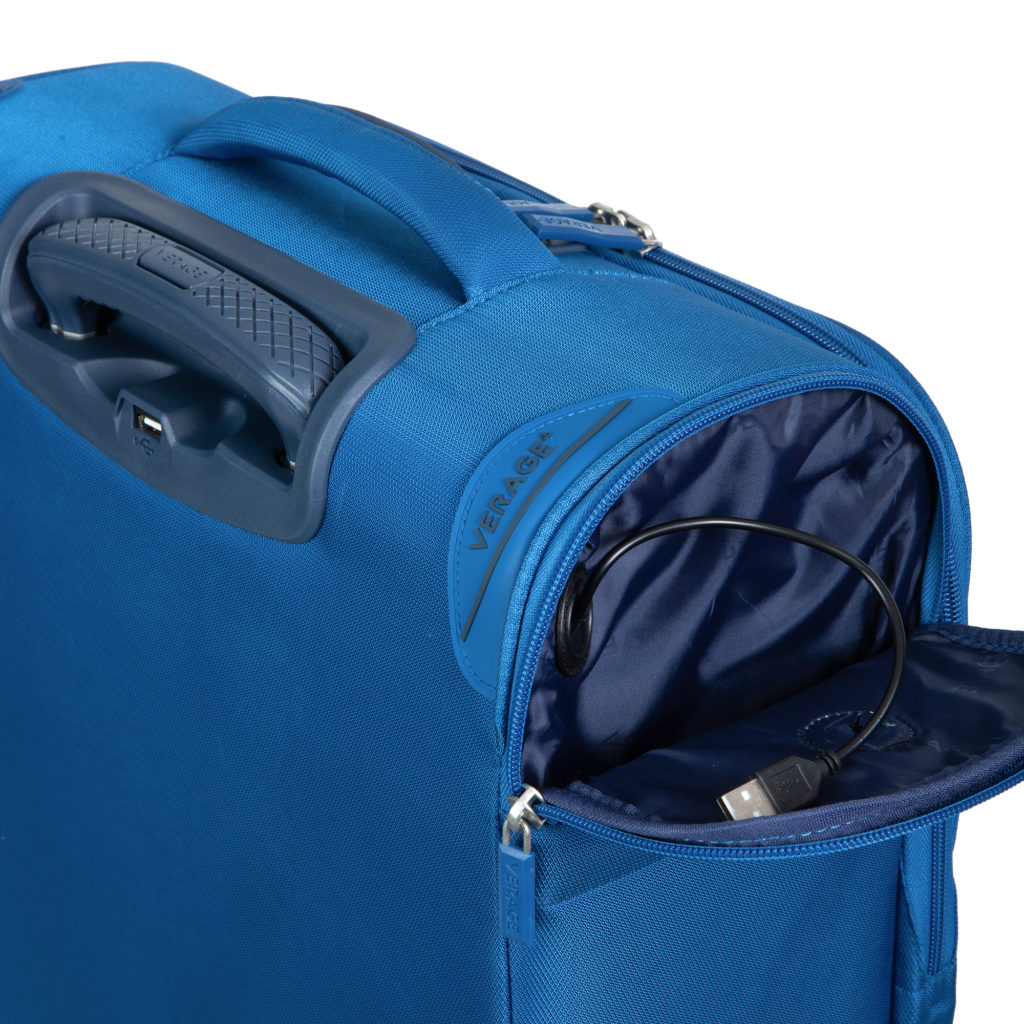 GM17016W20 (dark blue) Чемодан-тележка Verage (Синий/40*55*20/полиэстер/S/2,4 кг/44 литра)