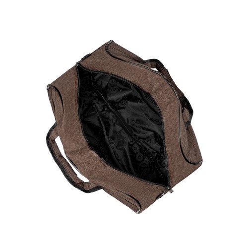 М-607 Сумка на колесах катионик коричневый (Коричневый/46*30*25/полиэстер)