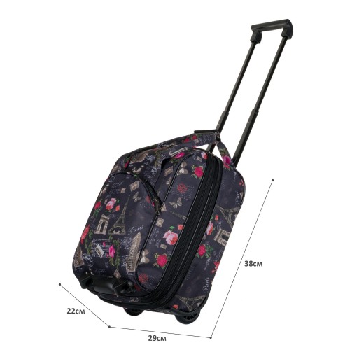 М-7314 Сумка на колесах дизайн париж (фиолетовый/38*29*22/полиэстер/NTL Continent)