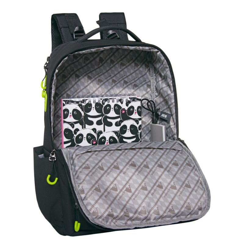 M-4-3 ACROSS Молодежный рюкзак   (Черный/31*45*12/полиэстер/0,7 кг/Across)