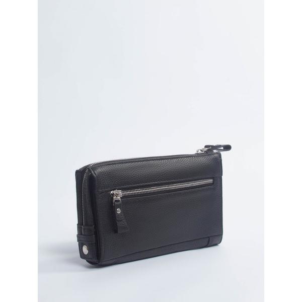 2300LN Сумка-клатч мужская Черный (Черный/21*13*3,5/натуральная кожа/Richet)