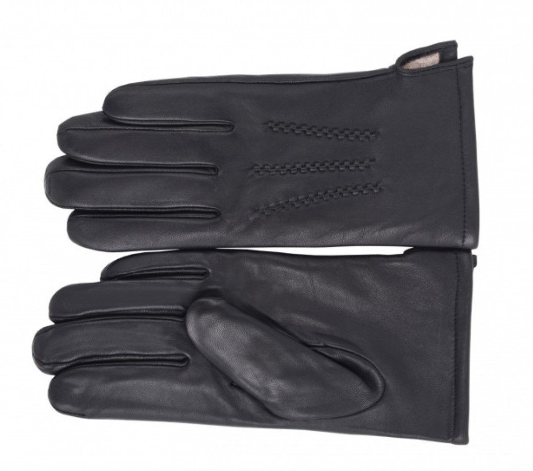 381319 Перчатки мужские лайка три зигзага разрез внутр.шов (м) (черный/8;8,5;9;9,5;10/натуральная кожа/PERST)