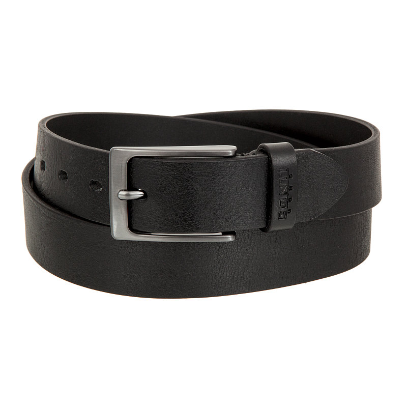 35003 Black Ремень Conti Uomo (длина 120) (черный/120 см/натуральная кожа/Conti Uomo)