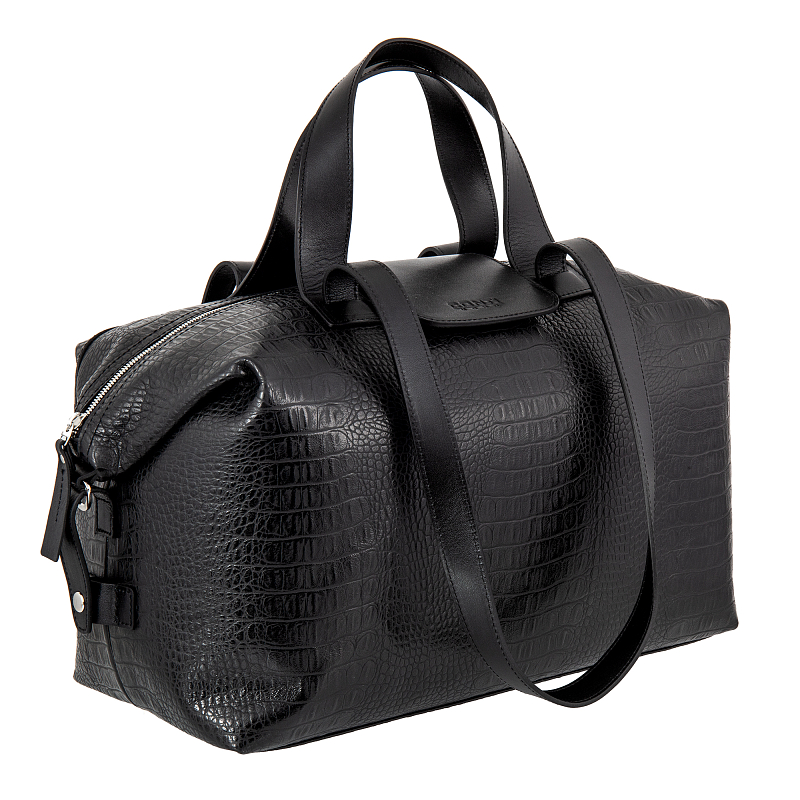 8024 black crocco Дорожная сумка Conti UOMO (черный/45*30*25/натуральная кожа/Conti Uomo)