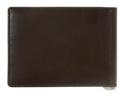 32006-3-5402D Brown Зажим для денег (Malgrado) (коричневый/11,5*8,5*0,8/натуральная кожа/Malgrado)