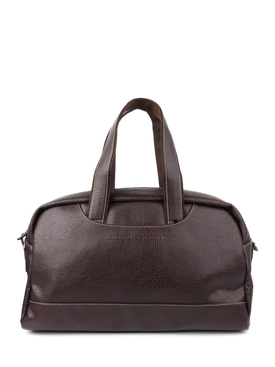 2-259 Сумка дорожная экокожа (коричневый) (Коричневый/44*27*21/Экокожа/ANTAN)