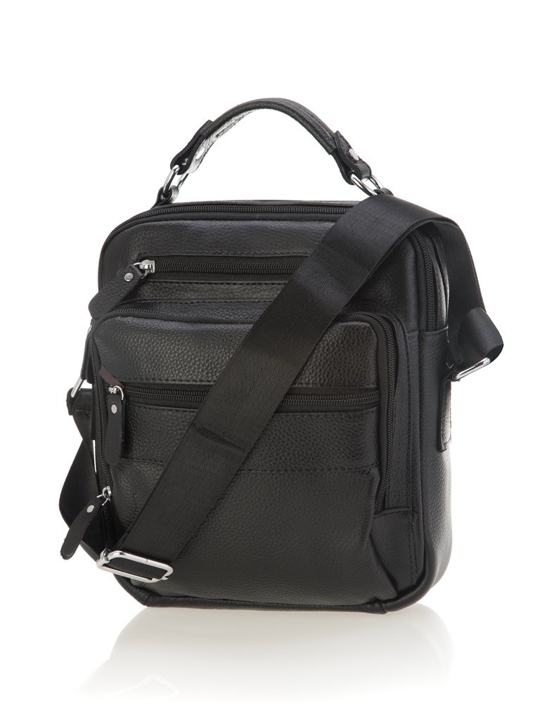 5112 СУМКА МУЖСКАЯ НАТ. КОЖА (чёрный) (Черный/23*25*6,5/натуральная кожа)