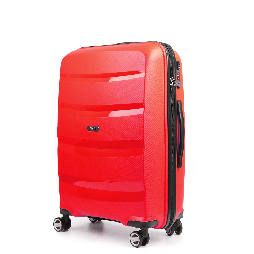 EN7520-24-4 FABRETTI Чемодан 4-х колесный 100% полипропилен (красный/44*67*25/полипропилен/M/3,4 кг/FABRETTI)