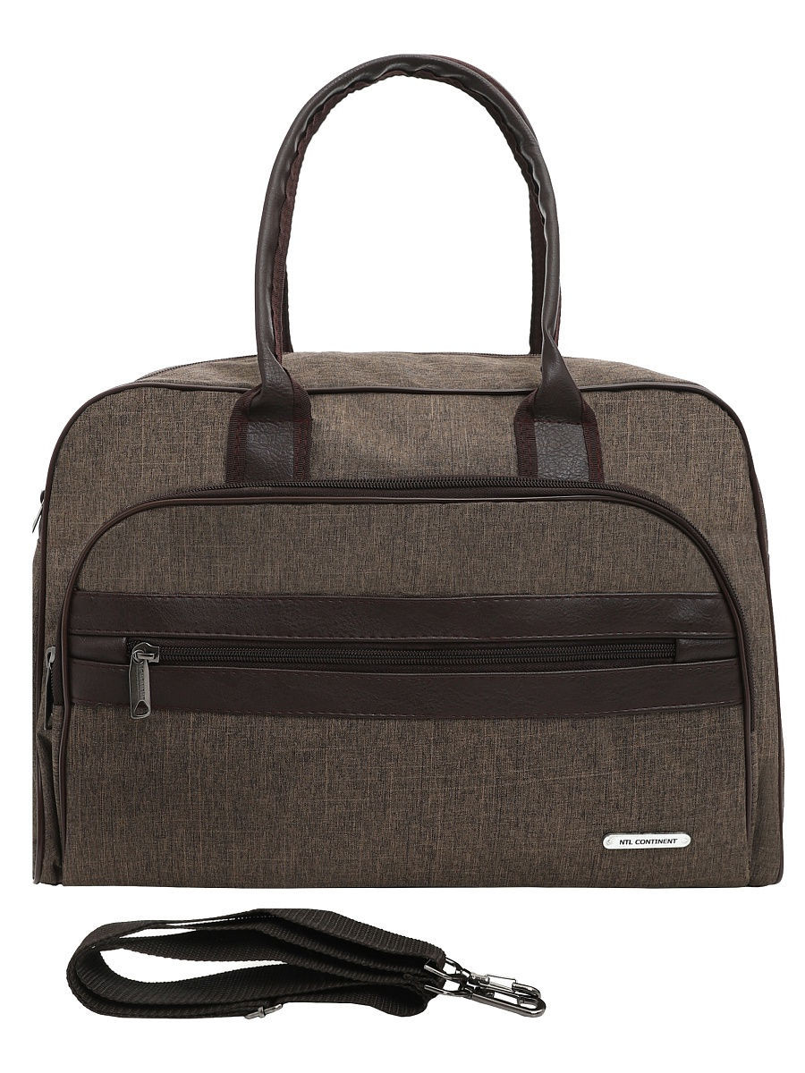 М-714 Саквояж катионик коричневый (Коричневый/47*30*15/полиэстер)