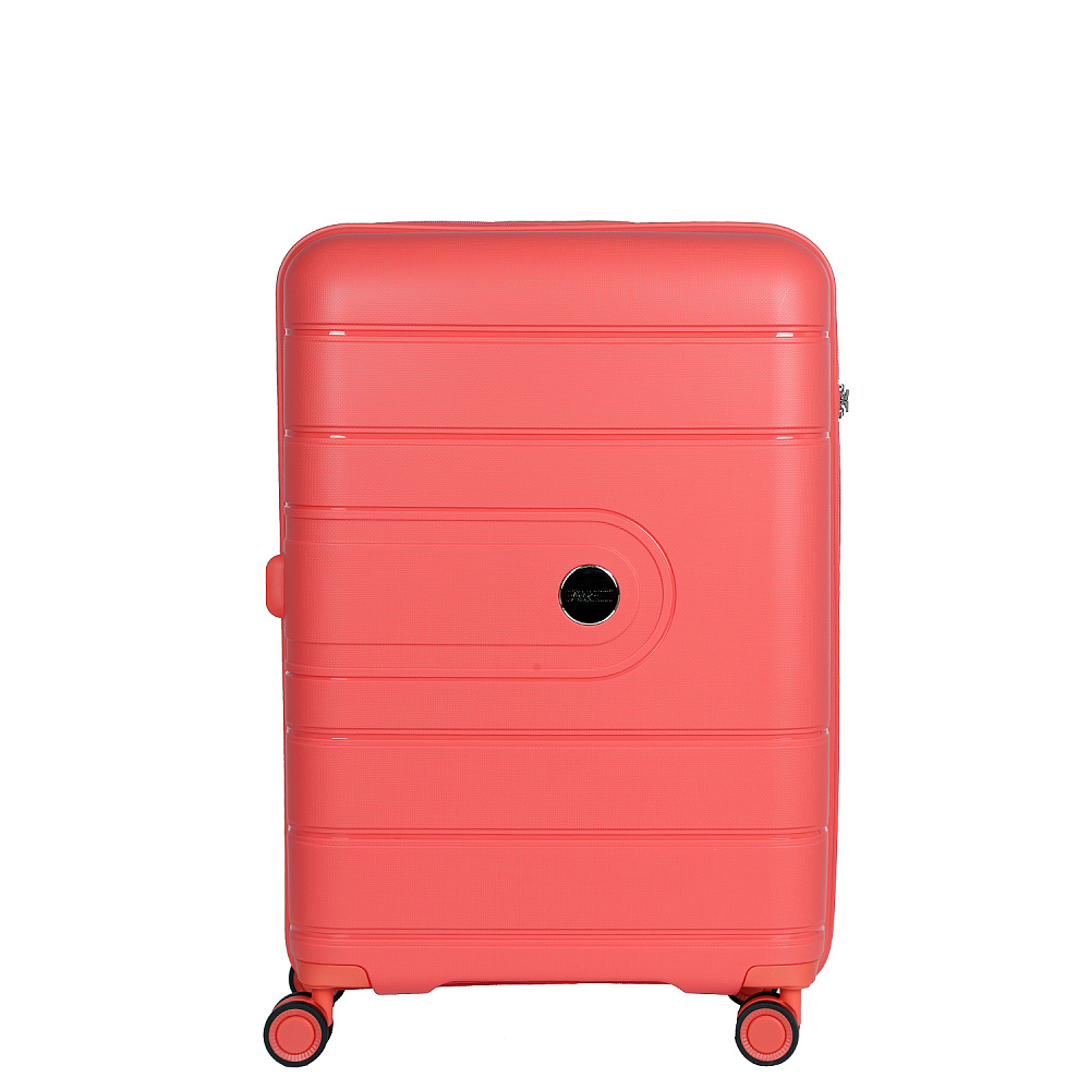 EN9520-24-44 (FABRETTI) Чемодан 4-х колесный 100% полипропилен (коралловый/45*66*26/полипропилен/M/FABRETTI)