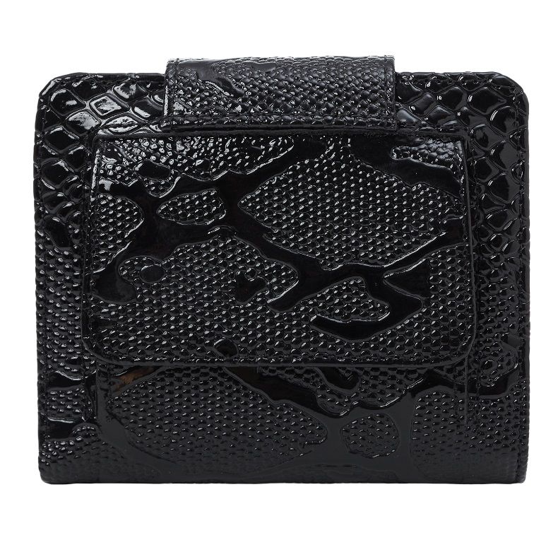 2007-013 Портмоне женское KARYA (Черный/12*10*3/натуральная кожа)