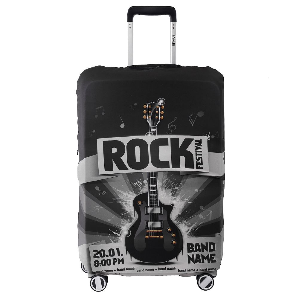 W1041-M (FABRETTI) Чехол для чемодана 92%полиэстер 8%спандекс (Черный/M/полиэстер/спандекс/FABRETTI)