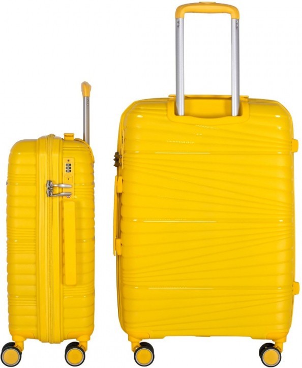 PP-802 Чемодан жёлтый M (Жёлтый/39*58*24/полипропилен/M/3,3 кг/Across)