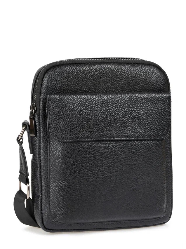 HL 11-609115 Сумка мужская натуральная кожа  (черный/20,5*27*6/натуральная кожа/Hogerland)