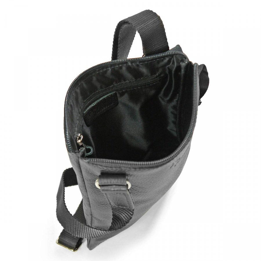 102-812-1 Сумка мужская (Пеллекон) (Черный/18*25*1/натуральная кожа)