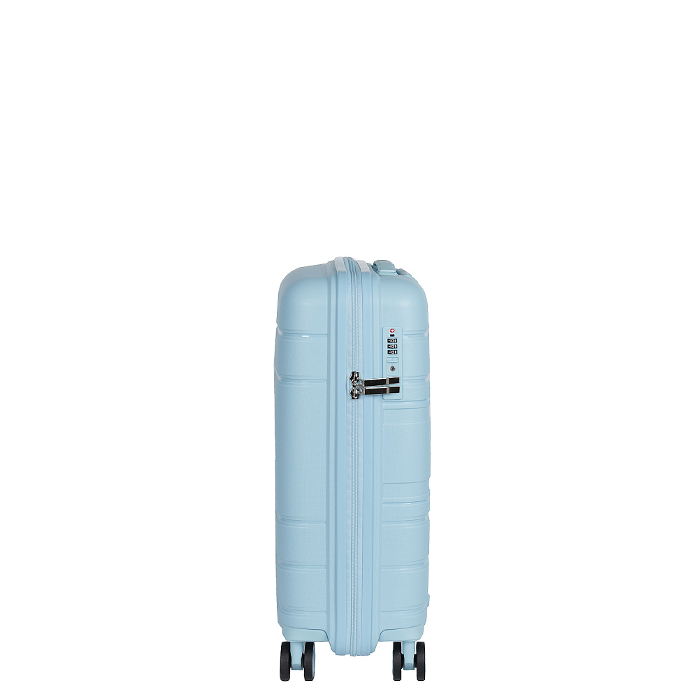 EN9520-20-9 Чемодан 4-х колесный 100% полипропилен  FABRETTI (Голубой/39*54*21/полипропилен/S/FABRETTI)