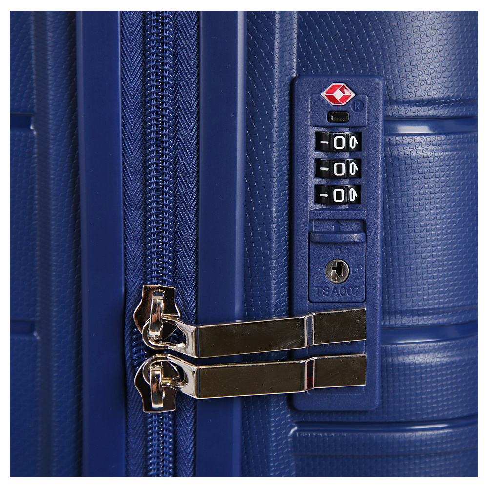 EN9520-24-8 Чемодан 4-х колесный 100% полипропилен FABRETTI (Синий/45*66*26/полипропилен/M/FABRETTI)