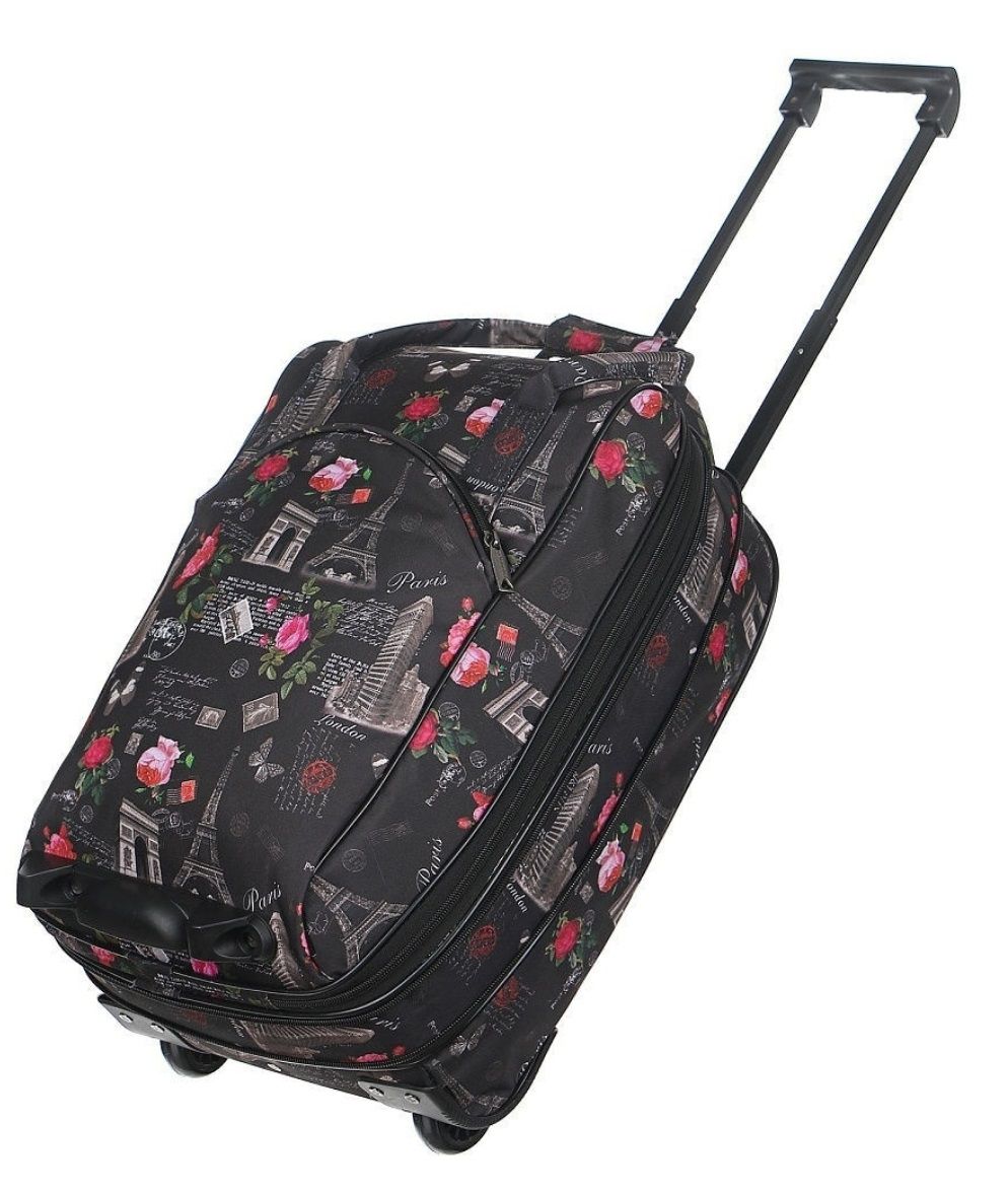 М-7318 Сумка на колесах дизайн париж (фиолетовый/47*29*22/полиэстер/NTL Continent)