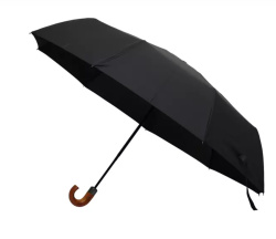 JJ-33940 Зонт мужской, 3 слож, полный автомат (черный/9-68,5/эпонж/Jonas Hanway)