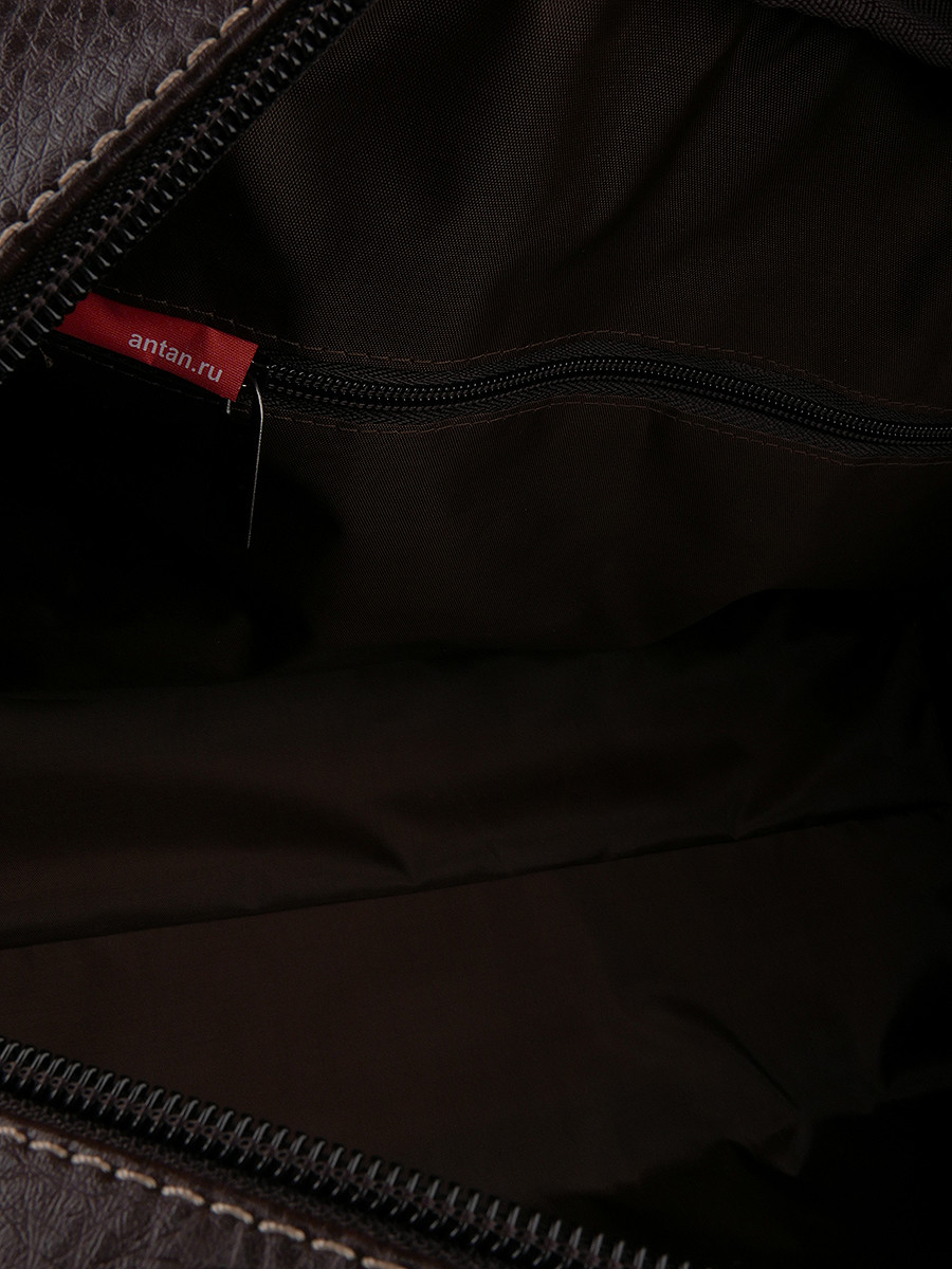 2-259 Сумка дорожная экокожа (коричневый) (Коричневый/44*27*21/Экокожа/ANTAN)