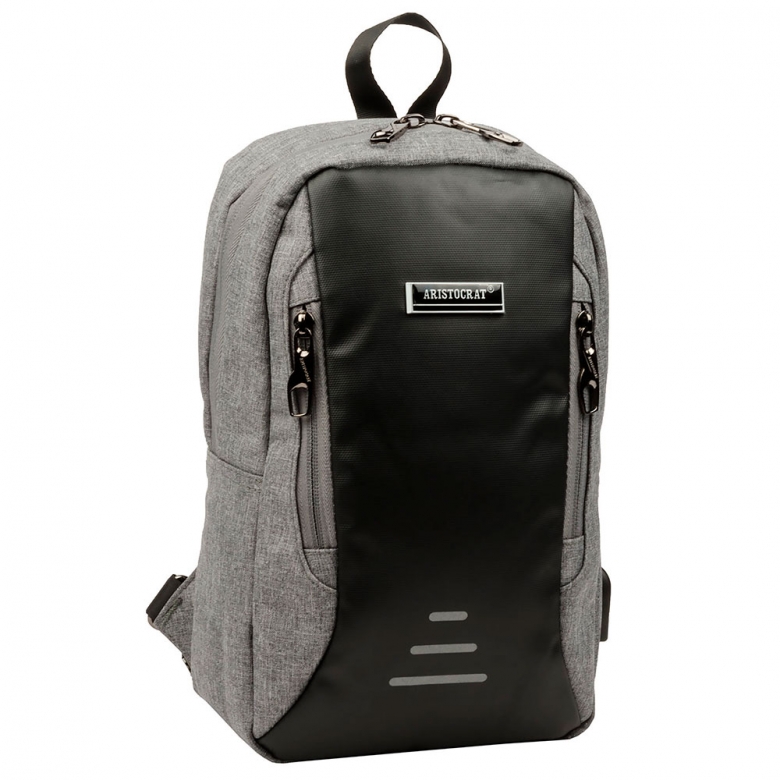 1206 (GREY) Рюкзак на одной лямке ARISTOCRAT (Серый/20*30*10/полиэстер/4 литра/ARISTOCRAT )
